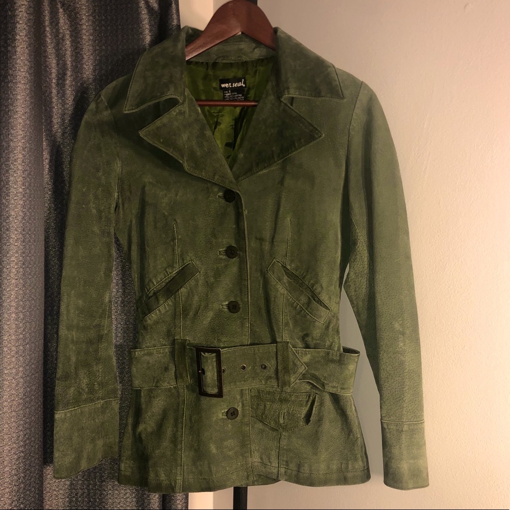 Wet Seal Genuine Leather Suede Jacket